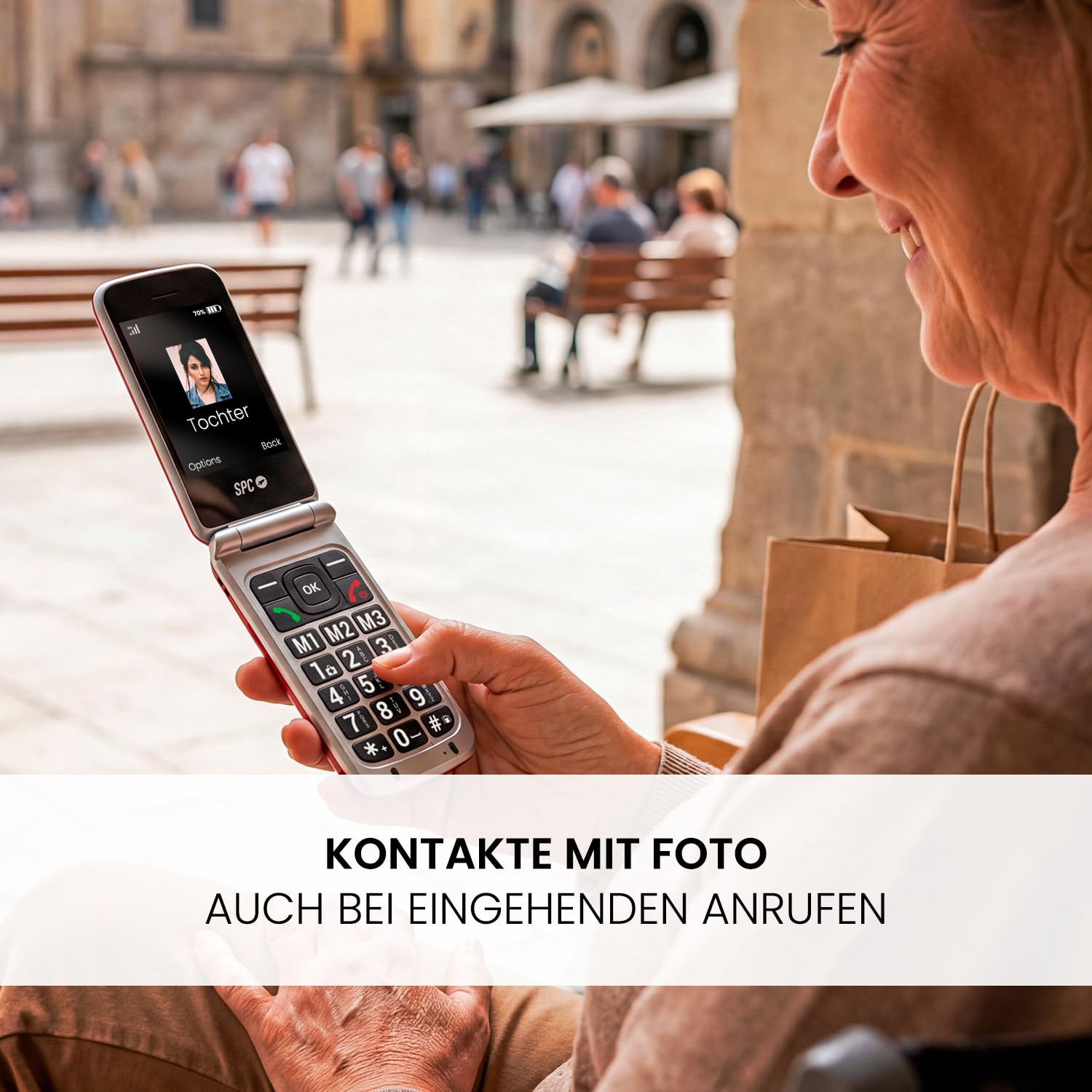 Spc Stella 3-4G Seniorenhandy mit Klappcover – Bild 3