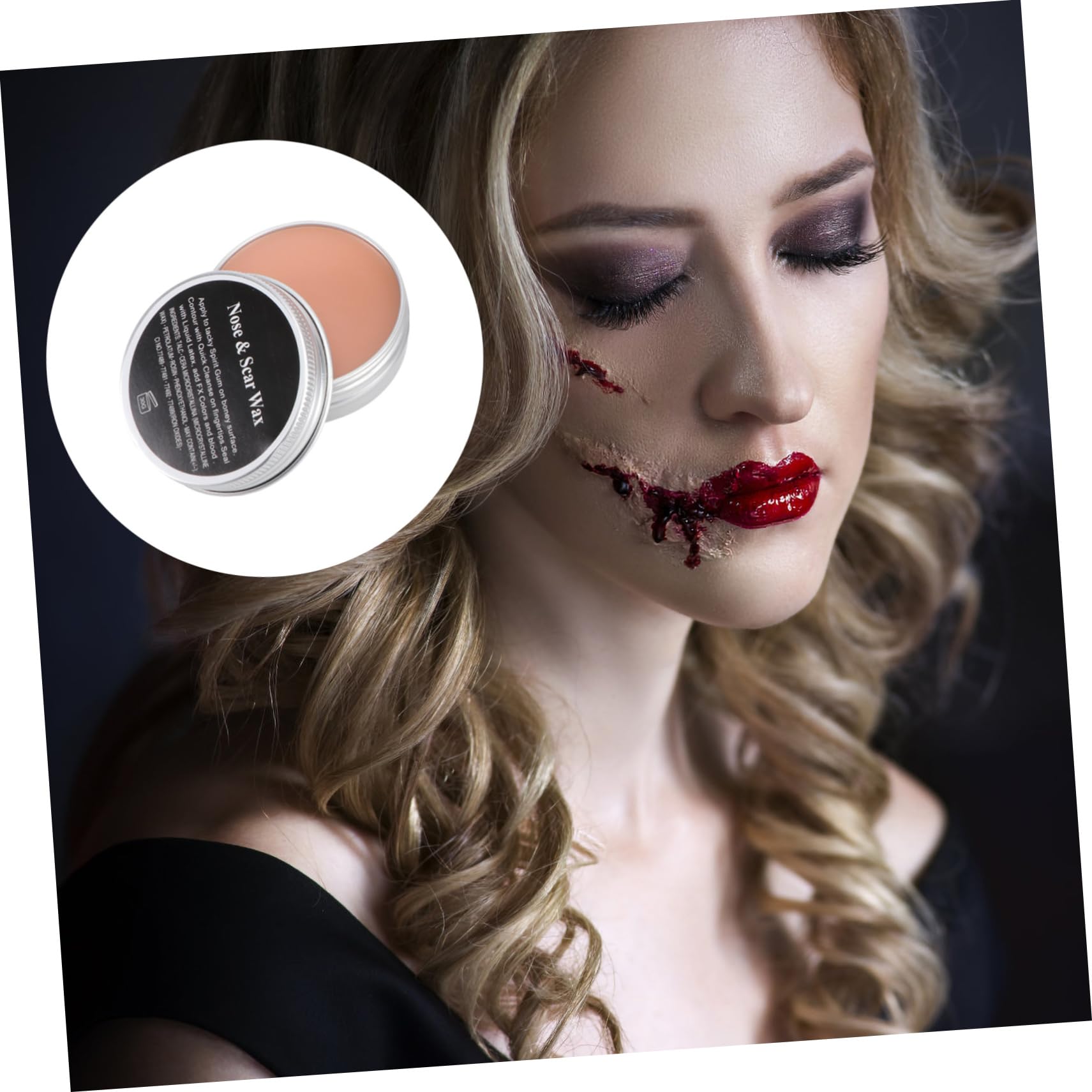 FRCOLOR Crema De Maquillaje Para Efectos Especiales Cera Para Cicatrices Falsas Kit De Maquillaje Para Halloween Con Espátula y Disfraces