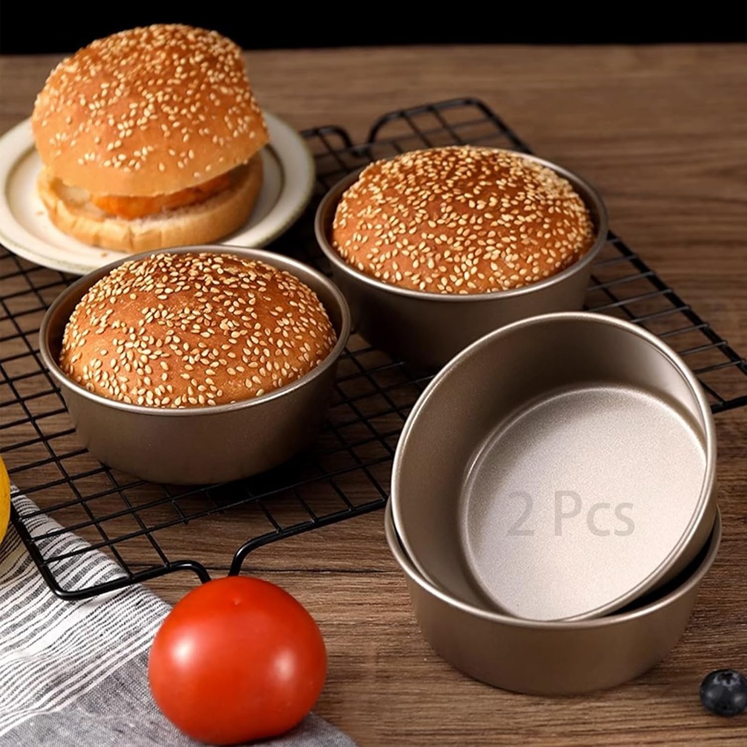 NIXRET Air Fryer Egg Moulds, Ramekins for Air Fryer, Egg Ring Molds for