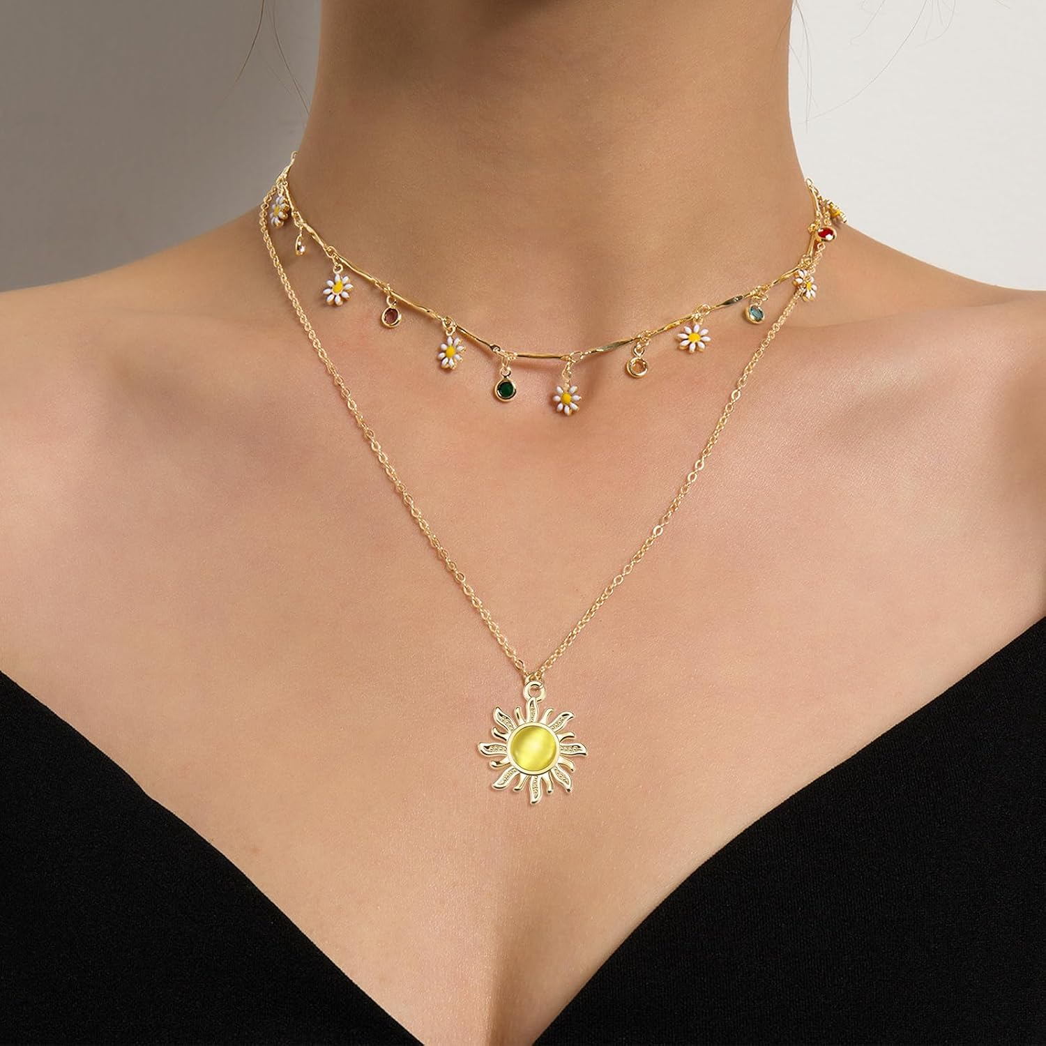 30Pcs Cat's Eye Stone Opal Sun Charms Alloy Celestial Planet Charm Sunflower Pendant for Diy Rapunzel Earrings Necklace Bracelet Jewelry Making Supplies image 5