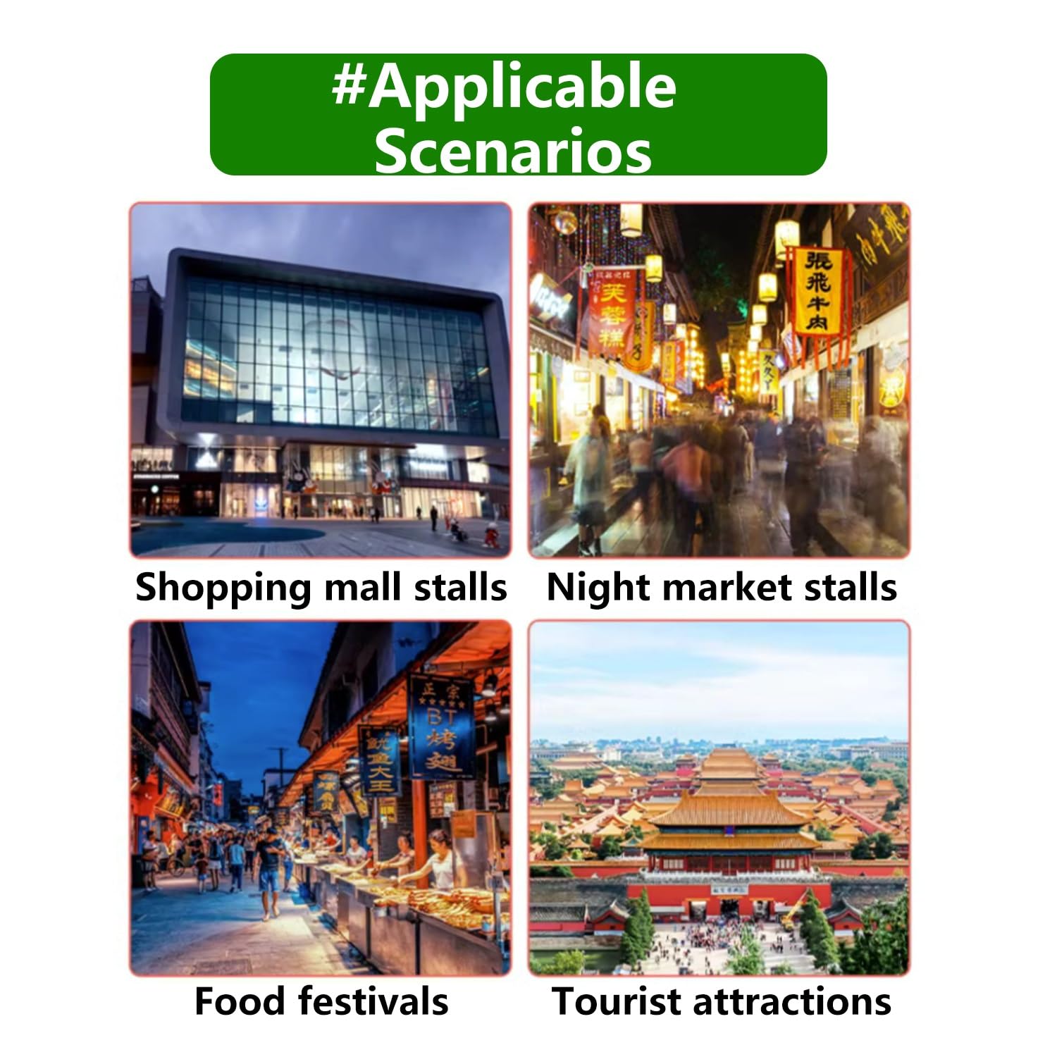Carrello alimentare commerciale 180 cm verde hot dog e gelato stand cabina di concessione portatile per i mercati degli agricoltori Attrezzature per venditori di cibo di strada Stallo mobile per snack