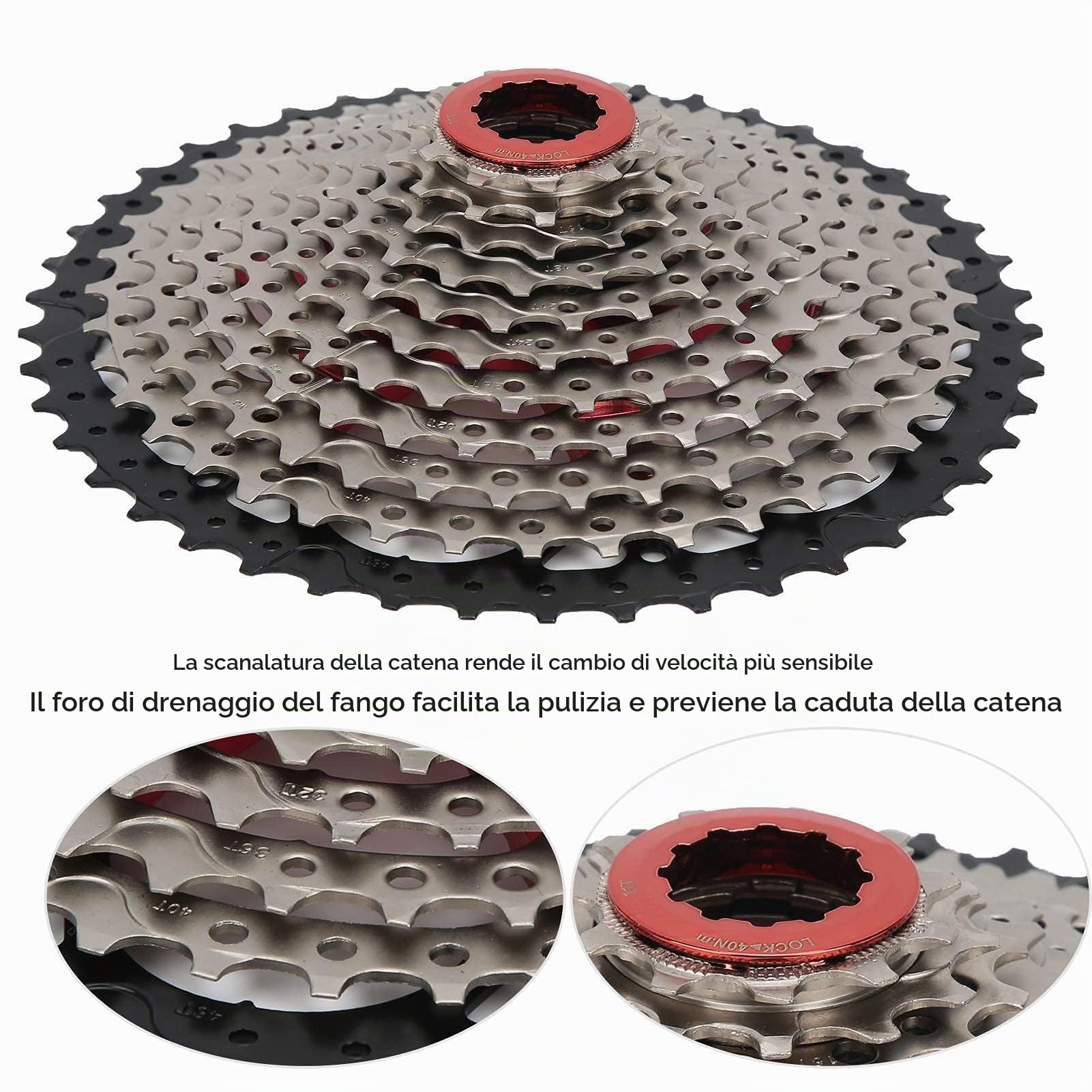 SUNGOOYUE Cassetta Pignoni per Bicicletta 11 Velocit¨¤ 11-46 Denti
