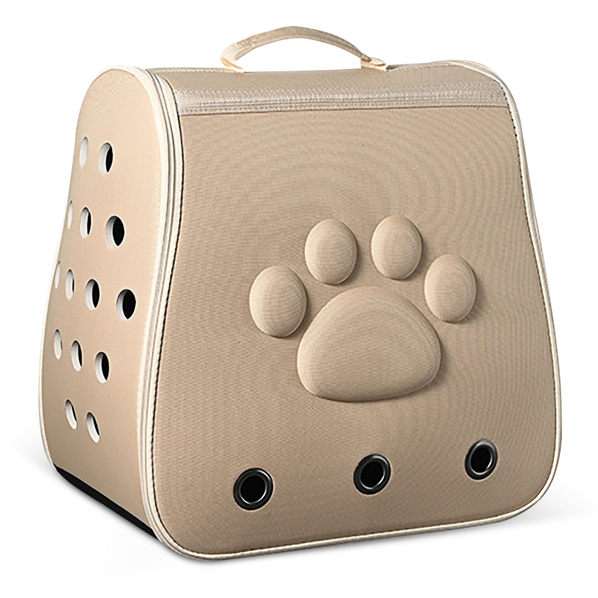ALLSOPETS Zaino Trasportino Pieghevole per Cane e Gatto Taglia Piccola, Porta Cane Traspirante con Guinzaglio di Sicurezza Interno per Viaggiare Camping Blu