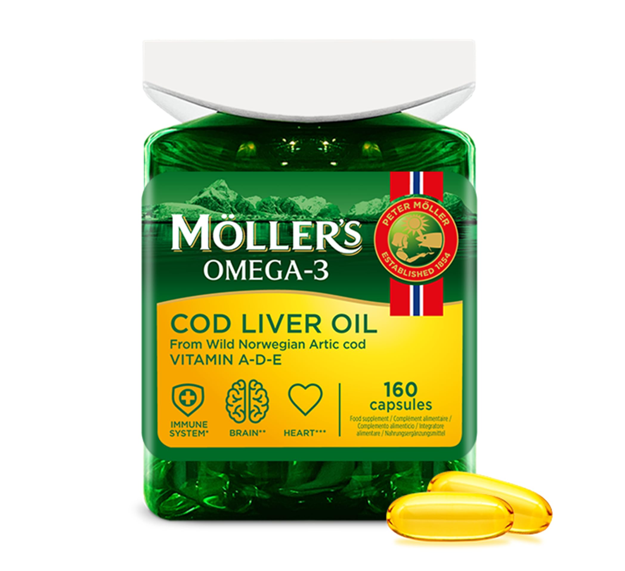 Möller's riblje ulje Omega-3 kapsule s vitaminom A i D (160 kom)