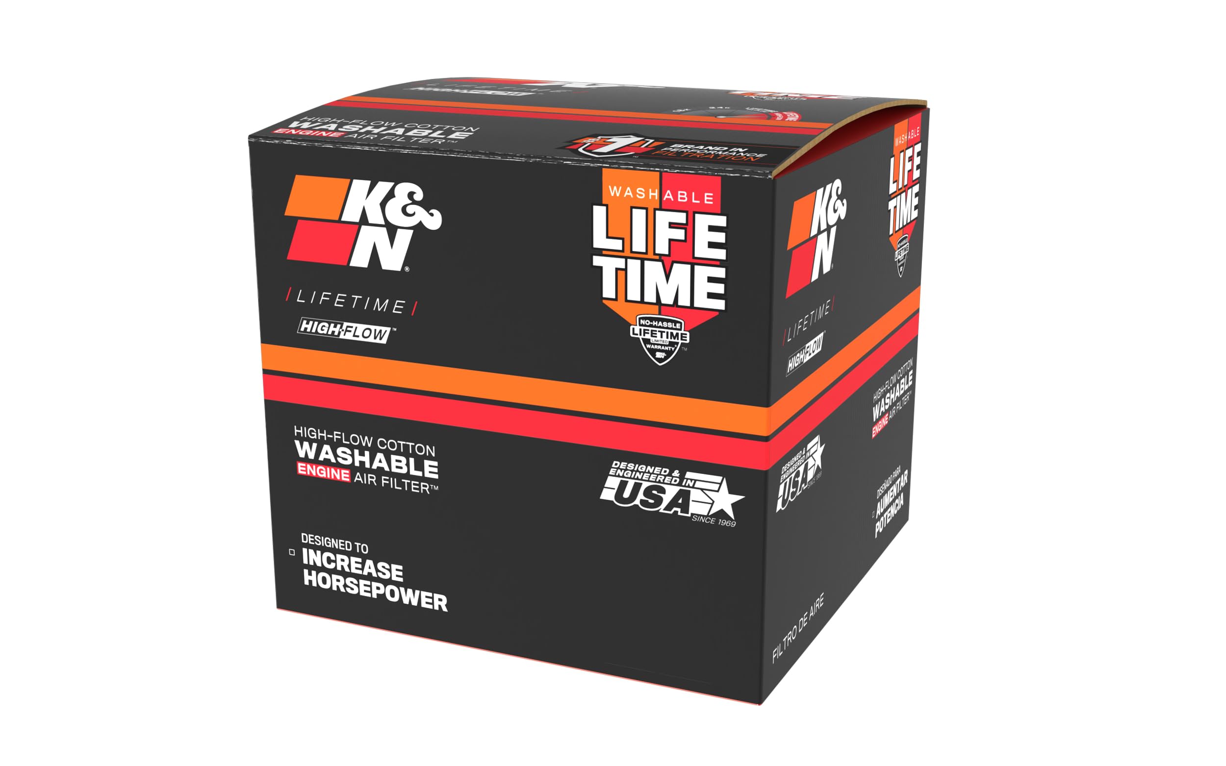K&N Filtro Aria Universale Conico 64mm flangia, 114mm base, 89mm top, 81mm altezza - (RU-8100)