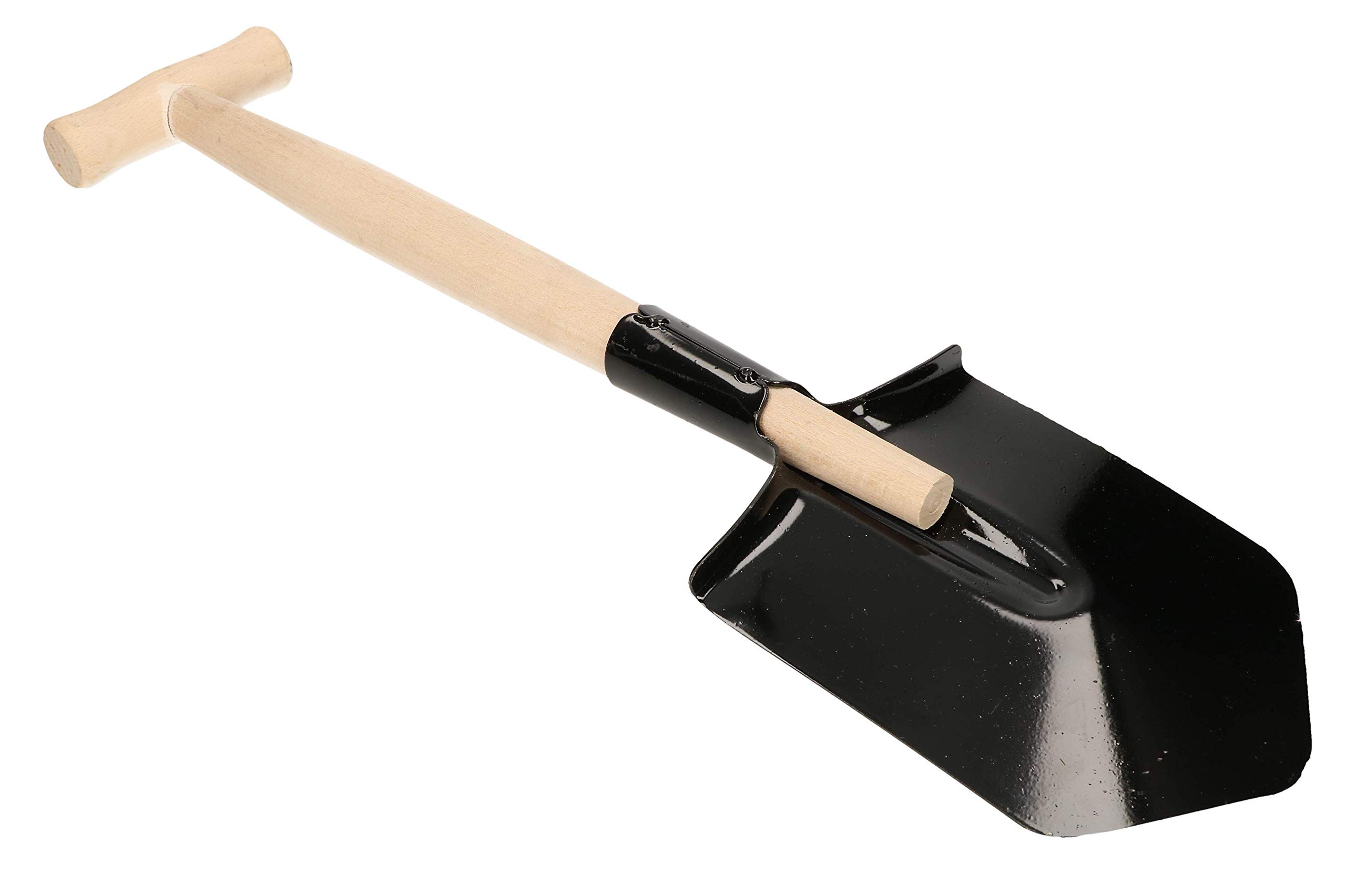 KOTARBAU® Łopatka polowa 60 cm z drewnianym trzonkiem, krótka szpatułka, ostre krawędzie, do aktywności na świeżym powietrzu