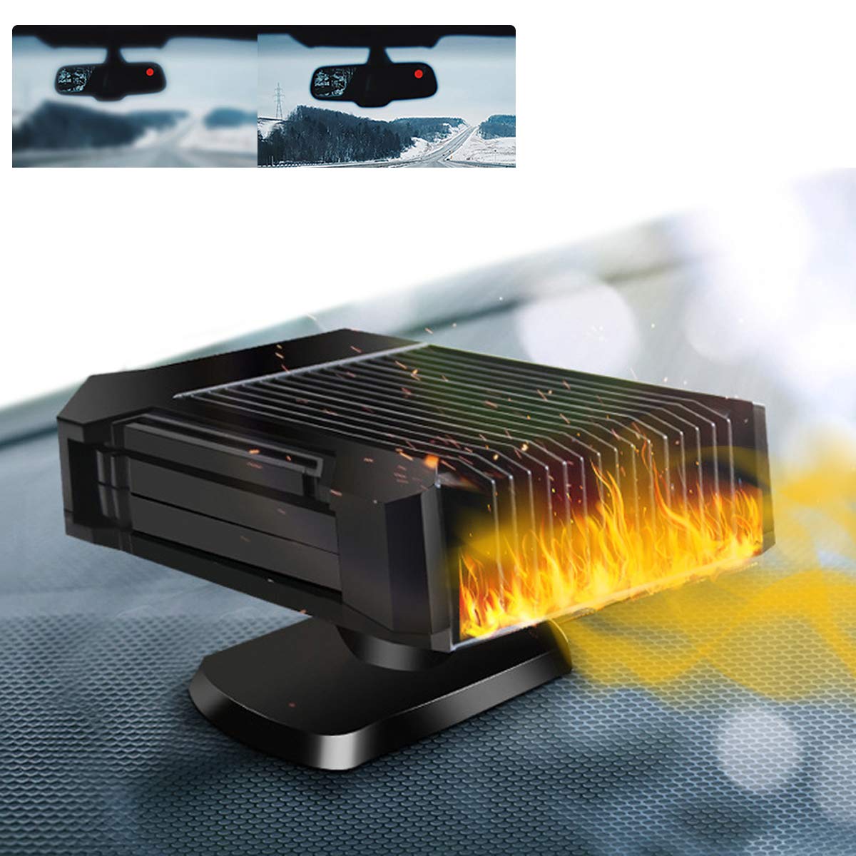 Car Amplifier Cooling Fans 2 in 1 Portable Car Heater or