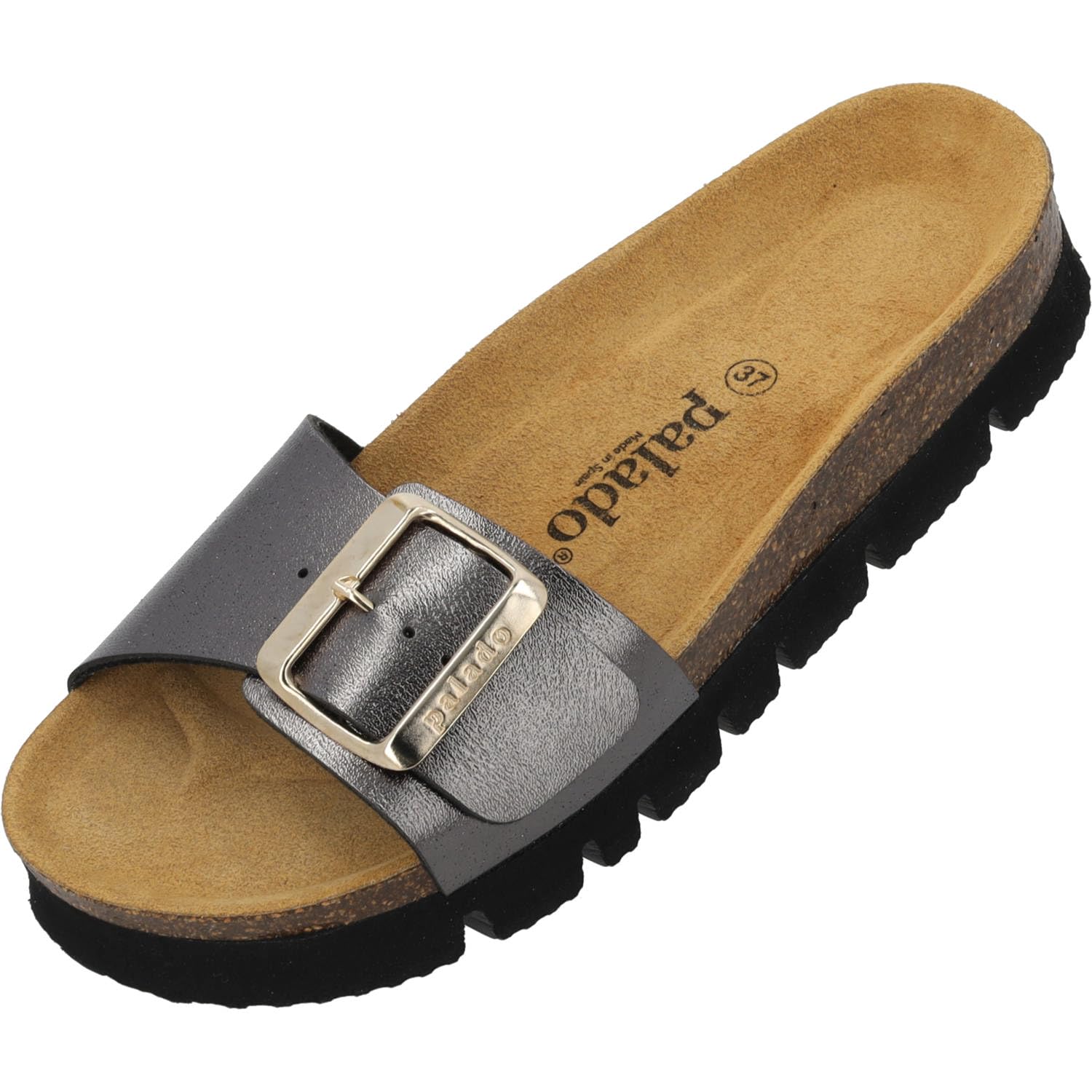Palado Pantoletten Damen Malta EGS PL – Sandalen mit Plateau-Sohle Made in Spain - Hausschuhe mit Kork-Fußbett - modische Sommerschuhe