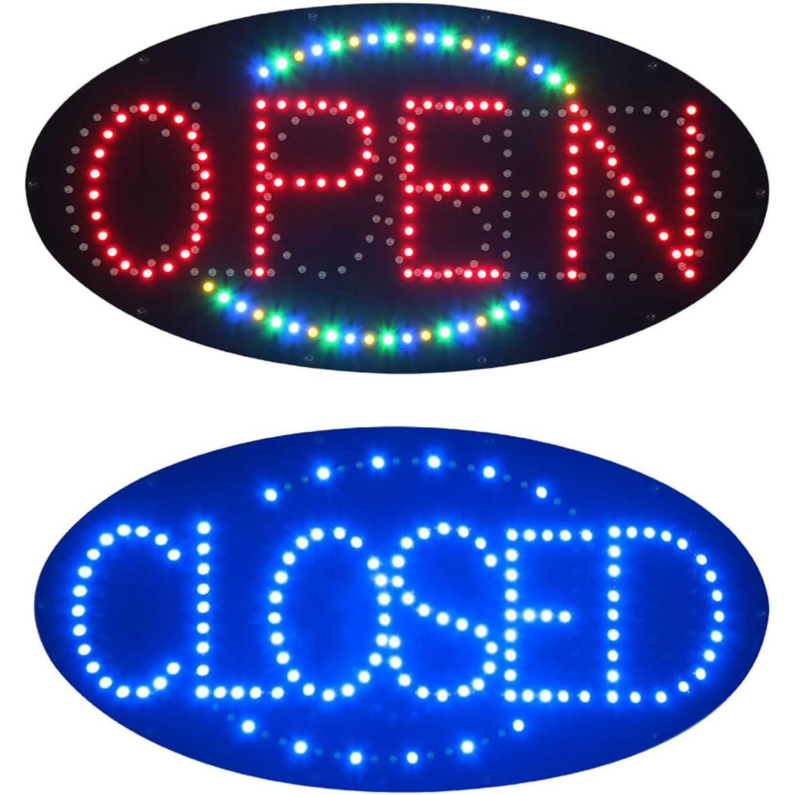 LED Open Sign, 24 * 48cm LED Open Sign, 3 Modes Of Flashing On/off/constantly On & High Visibility and Brightness, Low Energy Consumption and Boost Store Traffic, for Shopping Mall Window Displays