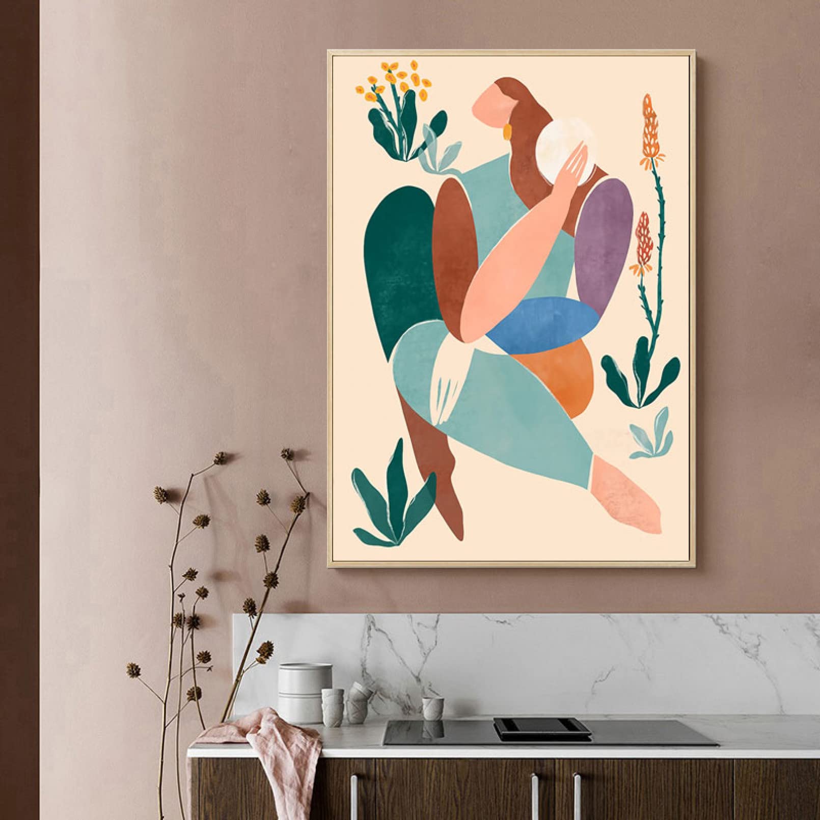Tableau abstrait moderne salon impression sur toile grand format - 3