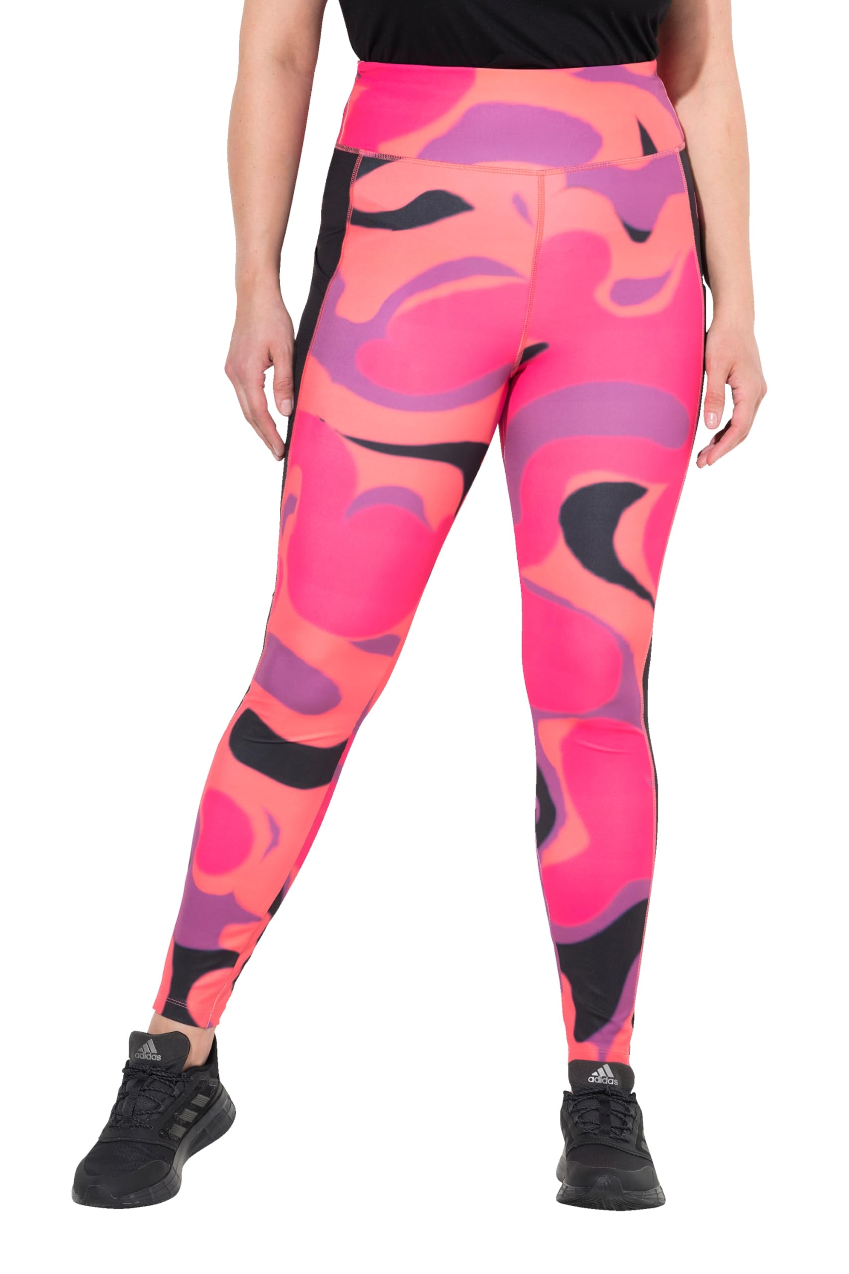 Ulla Popken Damen große Größen Übergrößen Plus Size Sportleggings, schnelltrocknend, High Waist, recycelt 823108