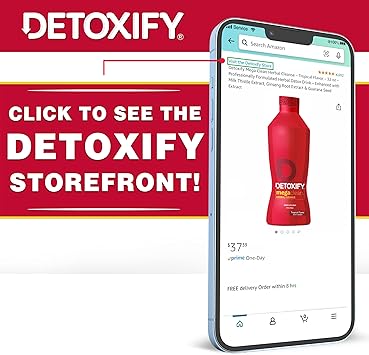 Detoxify Ready Clean Herbal Cleanse Tropical 16 oz Professionally Formulated Herbal Detox Drink Enhanced with Milk Thistle Seed Extract & Burdock Root Extract Plus Sticker.