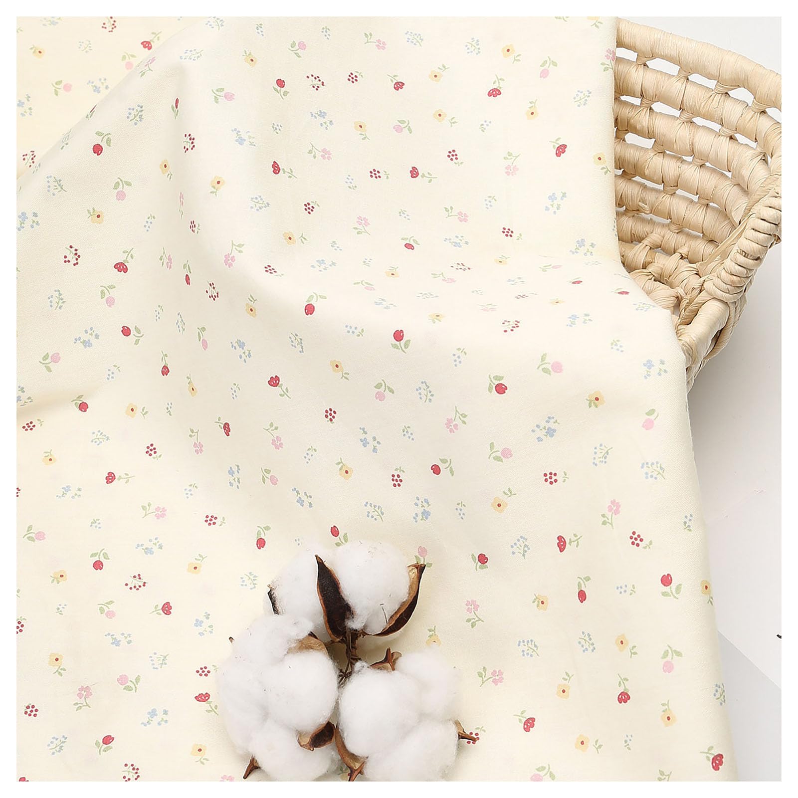 Tessuto di cotone per bambini, 100 x 235 cm, al metro, per cucire, fiori