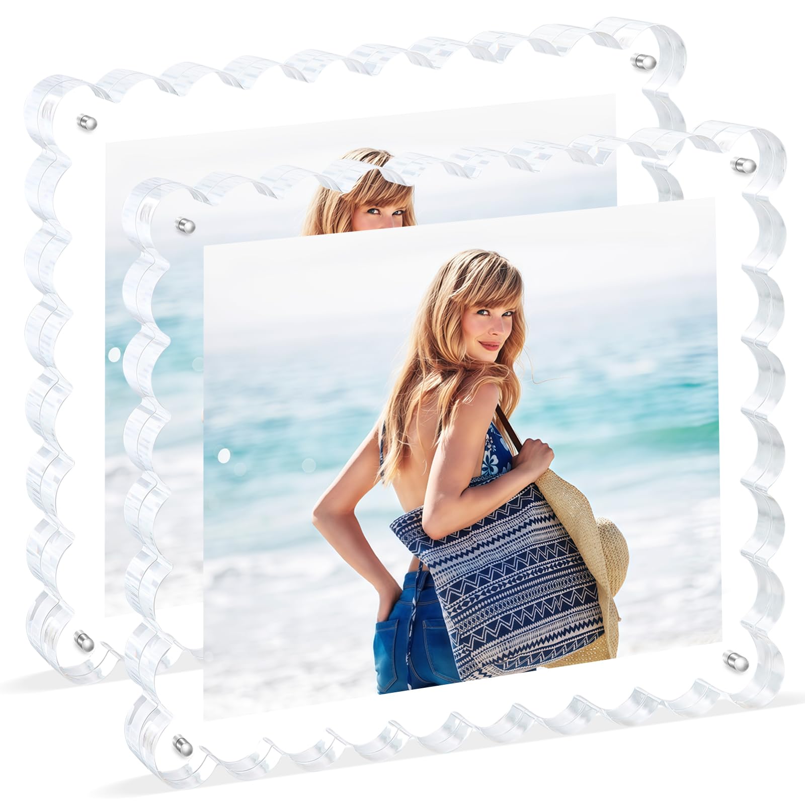 Acrylic Magnetic Photo Frames - 2 Pack -9 Acrylic Magnetic Photo Frames - 2 Pack -9