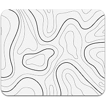 Audimi Topographic Contour Mouse Pad, Minimalist Topographic Map Mouse Pad for Laptop Wireless Mouse Home Office Travel, Home Office Work 9.5x7.9 Inch 24X20X0.3Cm