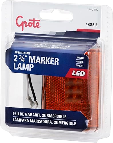 Miniatura 2 de Grote 47853-5 Kit de iluminación LED sumergible amarillo para remolque (marcador lateral de reemplazo)