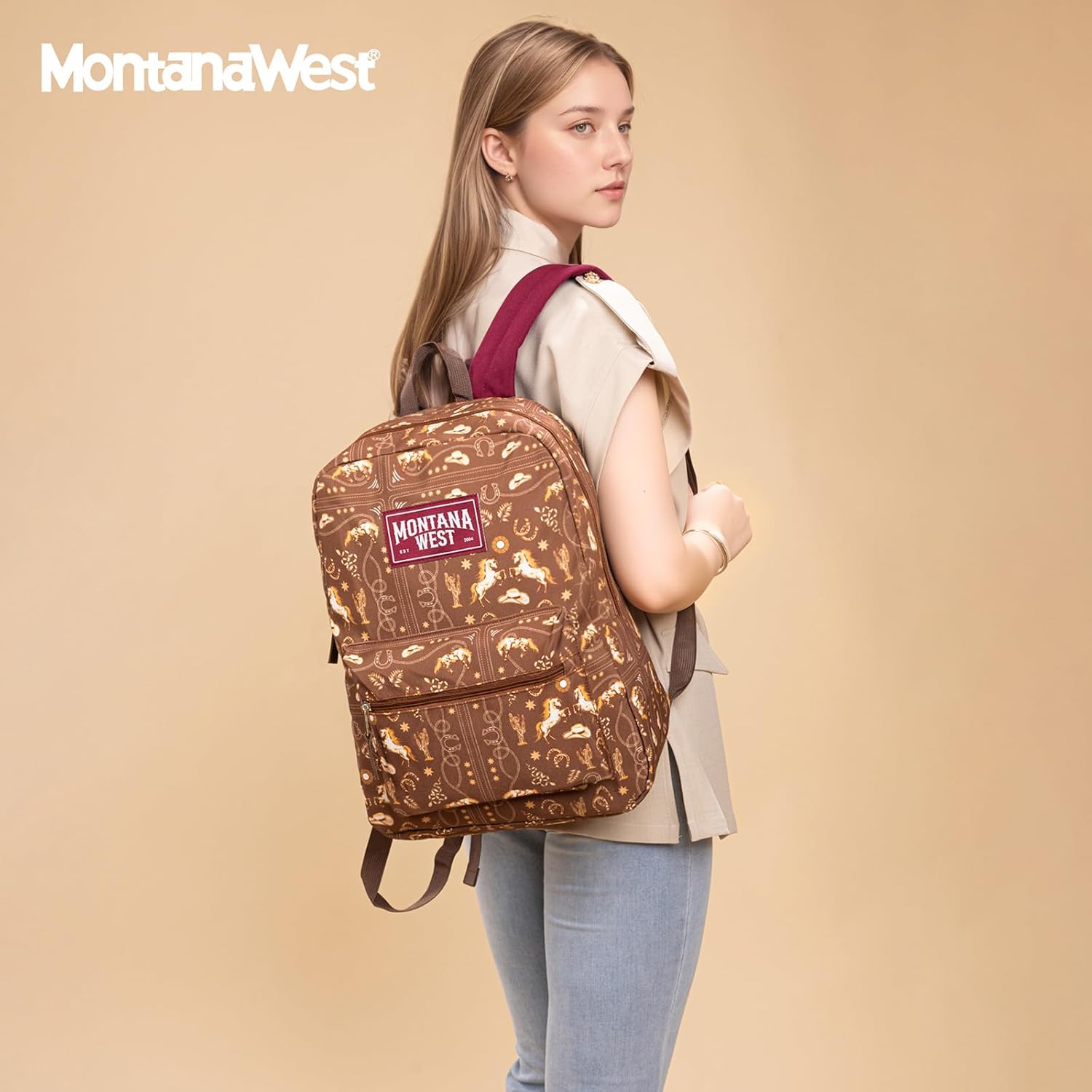 Montana West Backpack for Women Men 2 PCS Lightweight College Bookbags Casual Daypack Backpacks for Commute & Travel - Image 6