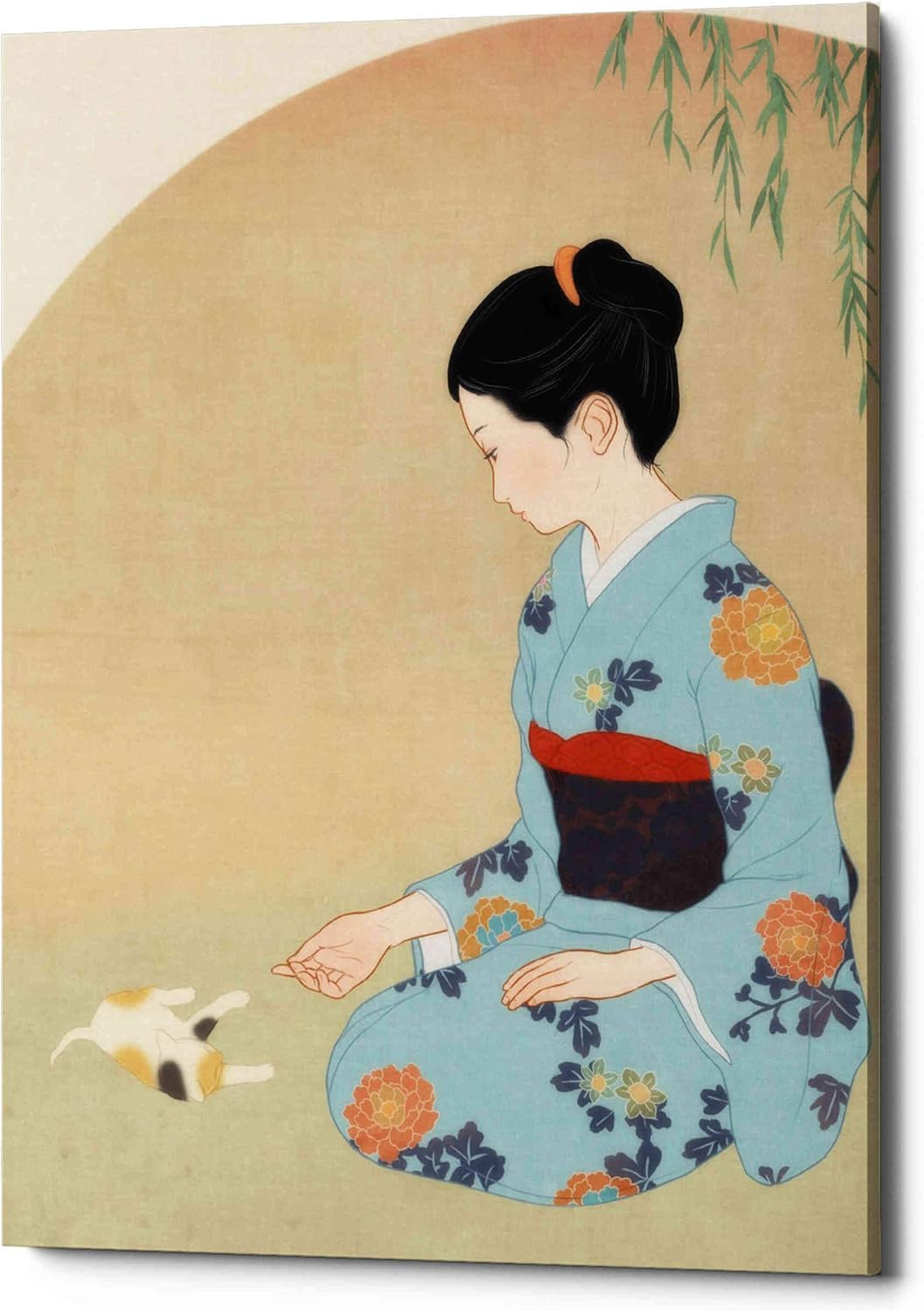 Epic Graffiti 'Cat And Woman' by Sai Tamiya, Canvas Wall Art, 12"x16"