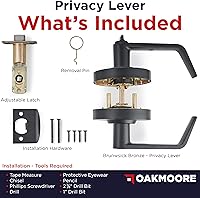 Vista 6 de Commercial Door Handle - Vacant Occupied Bathroom Lock Black Restroom Door Lock for Public & Industrial Buildings