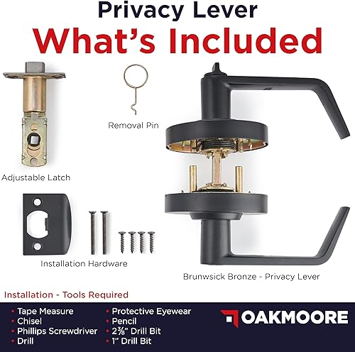 Miniatura 6 de Manija de puerta comercial - Cerradura de baño ocupada vacante  Cerradura de puerta de baño negra para edificios públicos e industriales