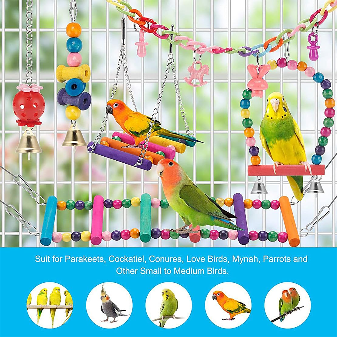DeryArcle 11 Pcs Parakeet Toys Set - Image 4