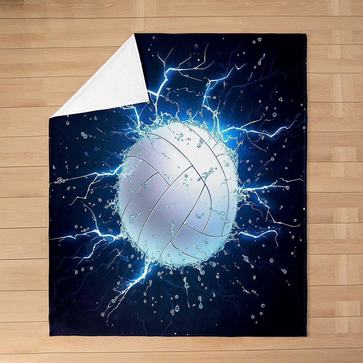 jejeloiu Volleyball Flannel Fleece Throw Blanket Lacrosse Fuzzy Blanket Twin 60"x80" for Sofa Couch Voming Gifts All Season Bed Blanket All Season Ultra Soft Plush Blanket