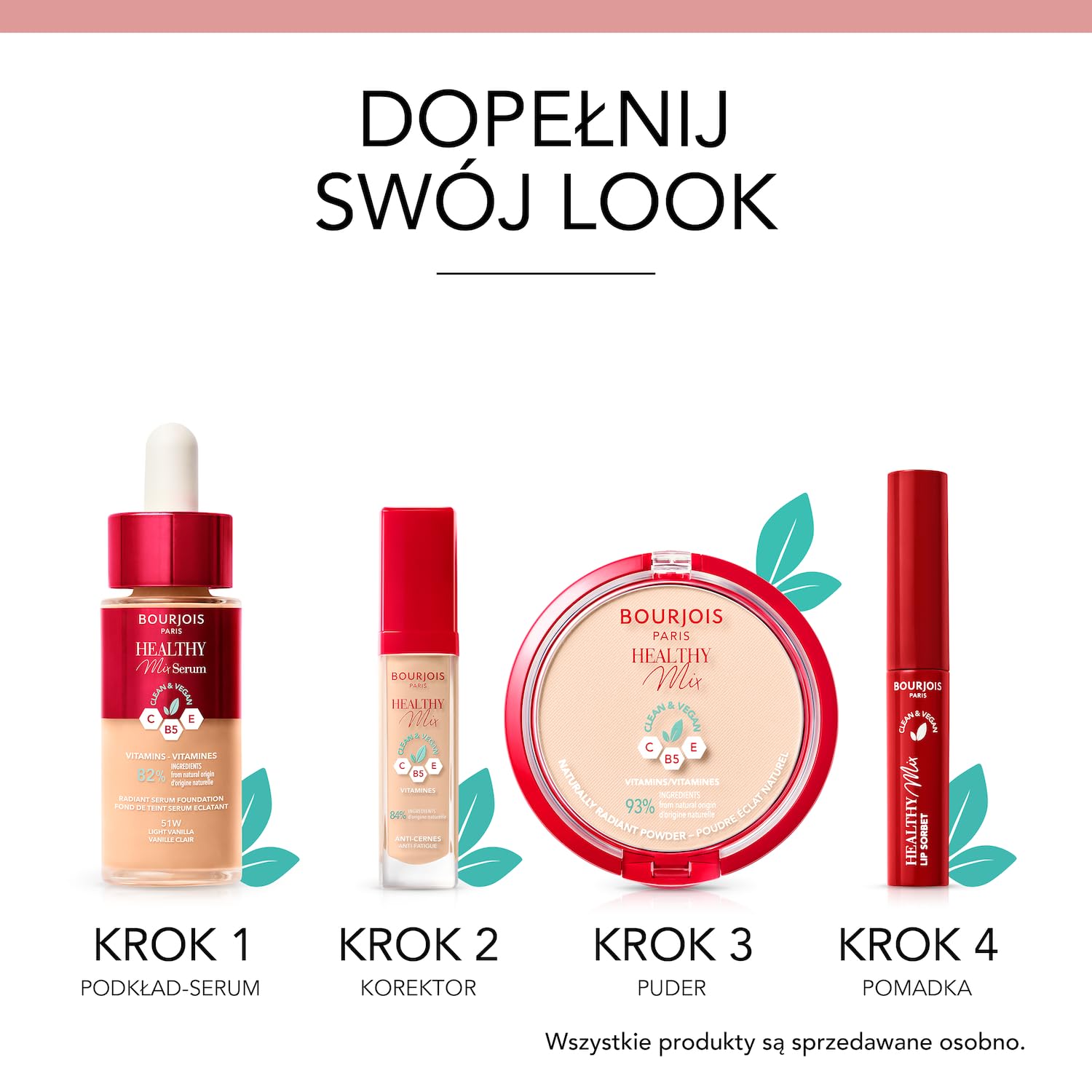 Bourjois Healthy Mix Serum Podkład, 54N - Beige, 30 ml