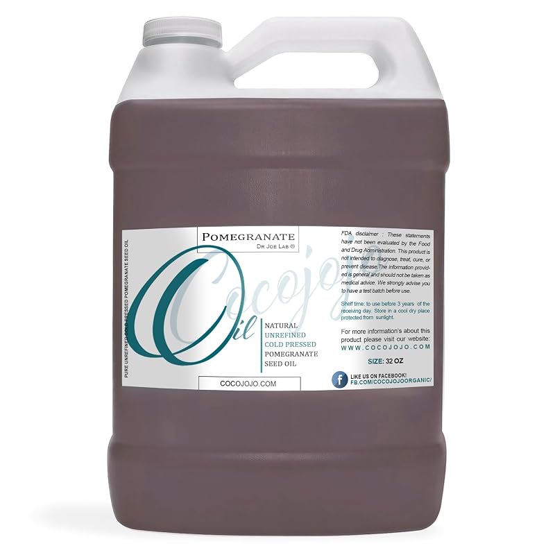 Óleo de semente de romã cocojojo prensado a frio, não refinado, 946 mL