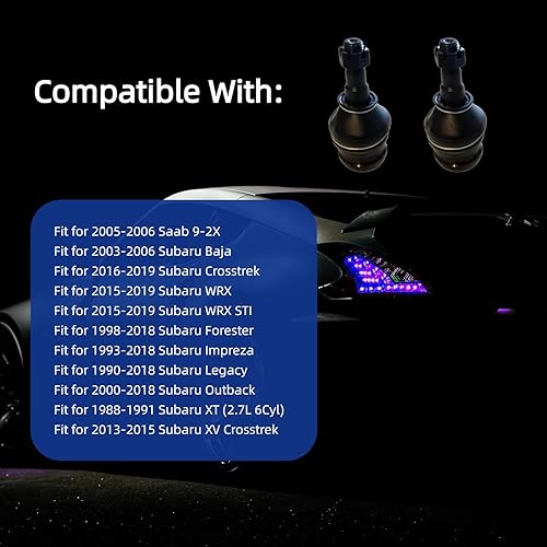 Miniatura 2 de 2 rótulas delanteras inferiores K9513 para Subaru Forester 98-18, Impreza 93-16, Legacy 90-19, Baja 03-06, Crosstrex, Outback, Wrx, Xt, XV