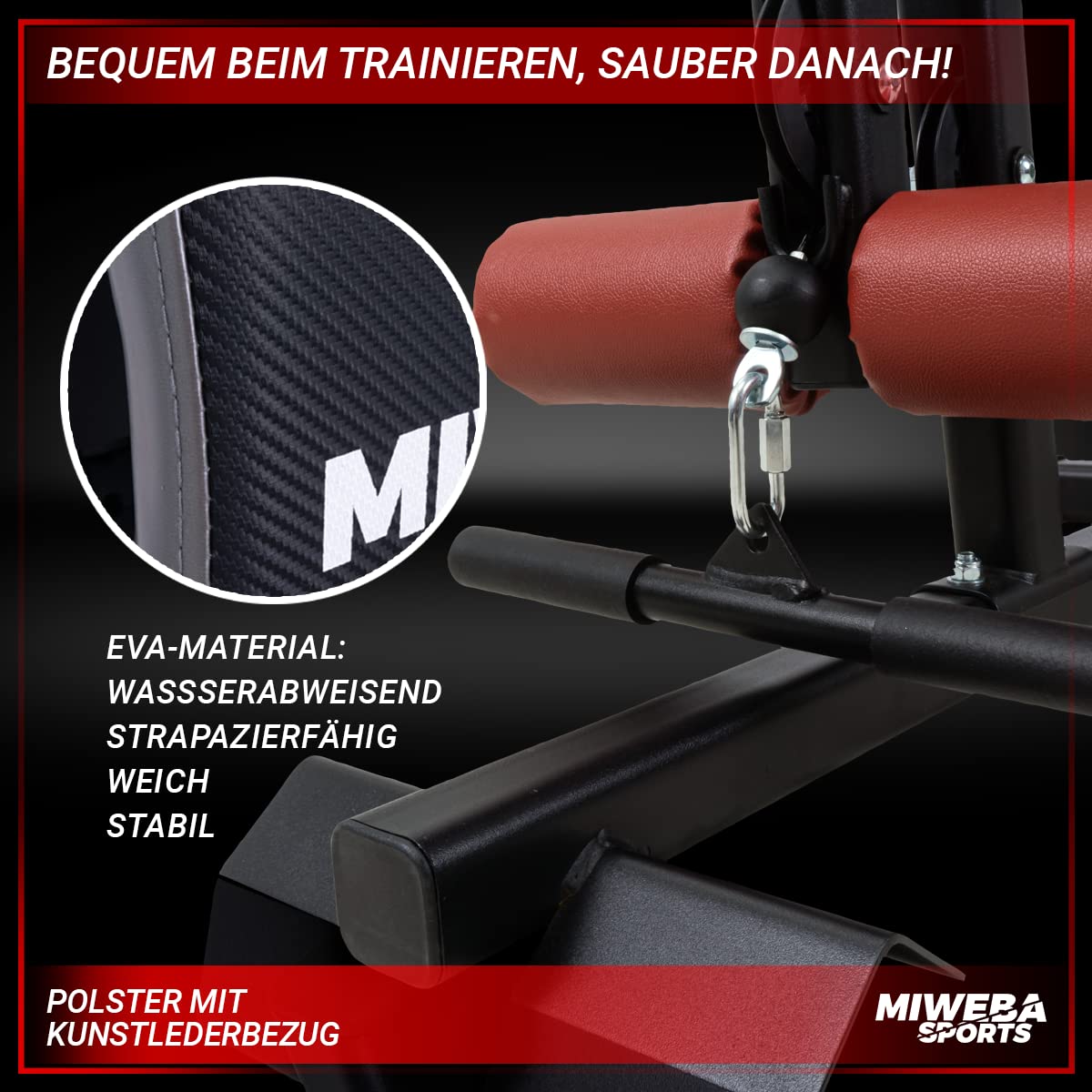 Miweba Sports Kraftstation MK500 | 60 kg Gewichte - Fitnessgeräte für Zuhause - Fitness - Heimtrainer - Bauchtrainer - Hometrainer - Butterfly - Bodybuilding - Krafttraining - Homegym - Fitnessstation