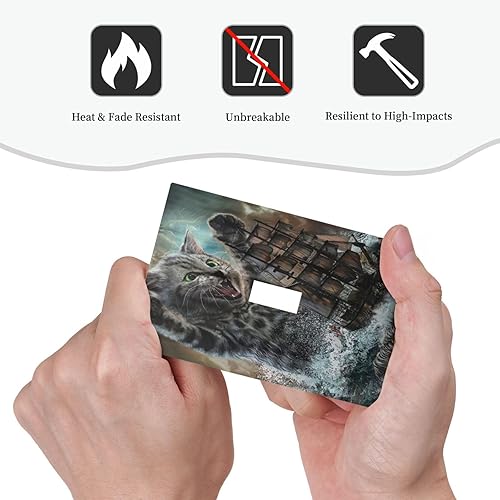 Miniatura 6 de Fun Monster Cat - Cubierta decorativa para interruptor de luz de 1 cuadrilla, cubierta de placa de pared para dispositivo eléctrico, cubierta de