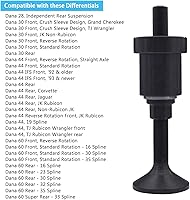 Vista 5 de Inner Axle Side Seal Installation Tool Compatible with Dana 30/44/60 Axles Front Differentials. With Thrust Bearing & Flange Nut