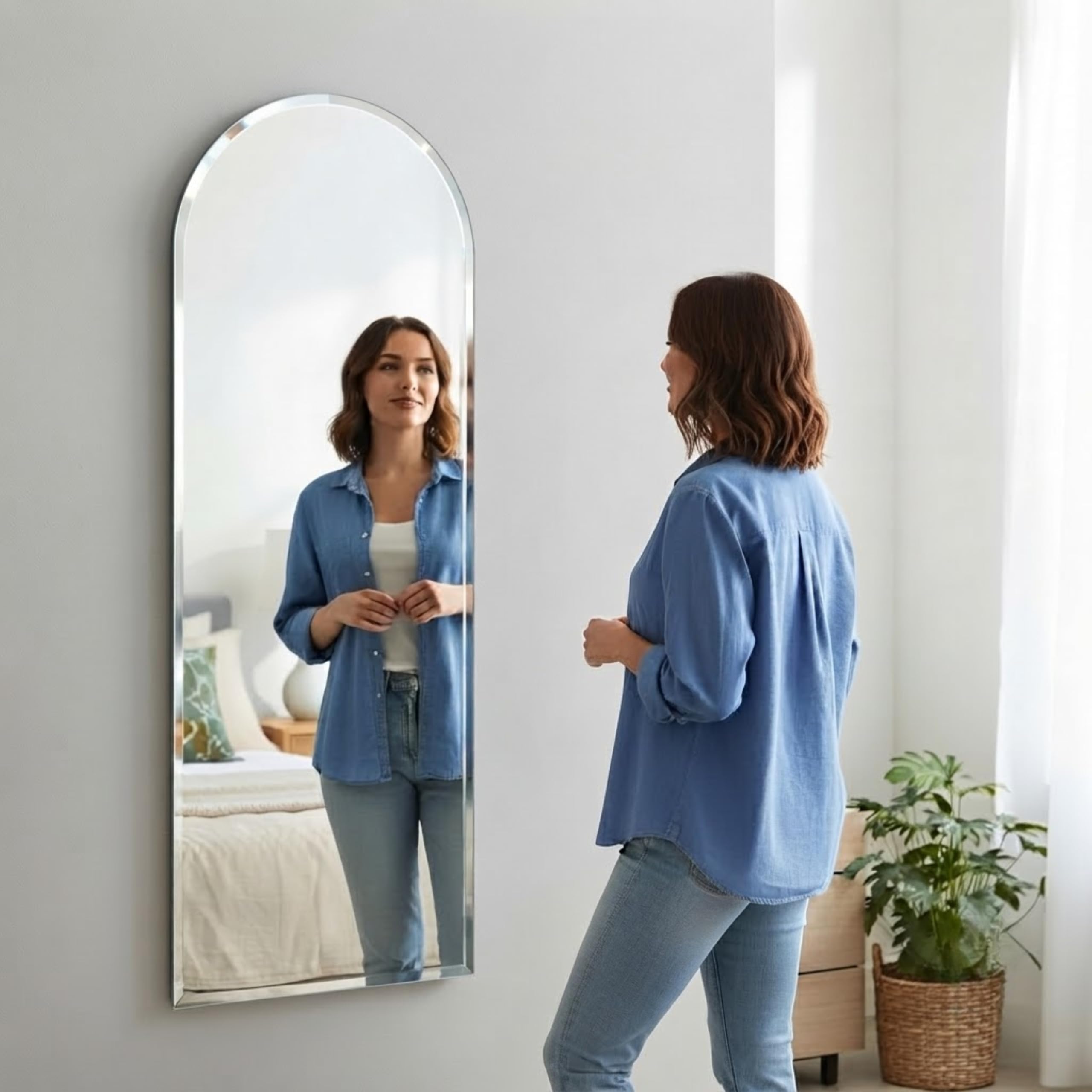 Full Length Frameless Mirror - Modern Home Decor -15