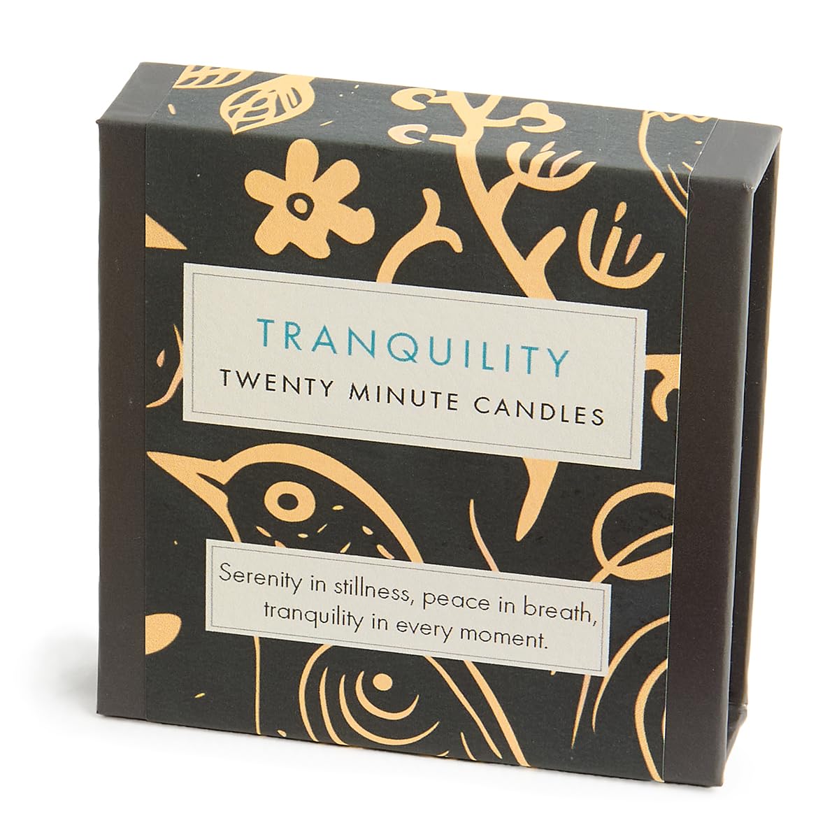 Cotton & Grey Natural Signature Collection - Tranquility (Folk) By - 12 Pure Beeswax Twenty Minute Candles With Ceramic Holder