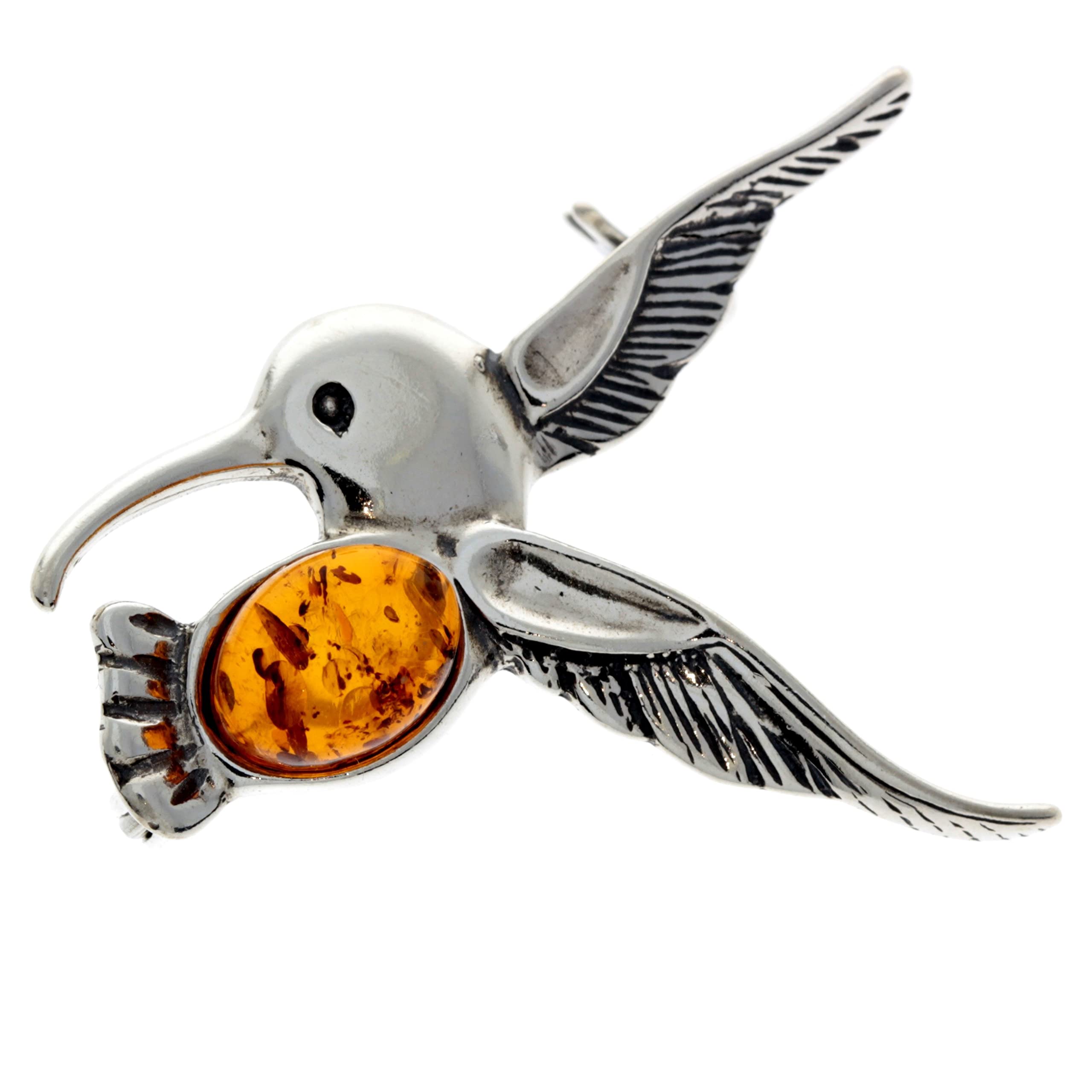 SilverAmber - 4070 - Broche Femme - Ambre - Argent 925/1000