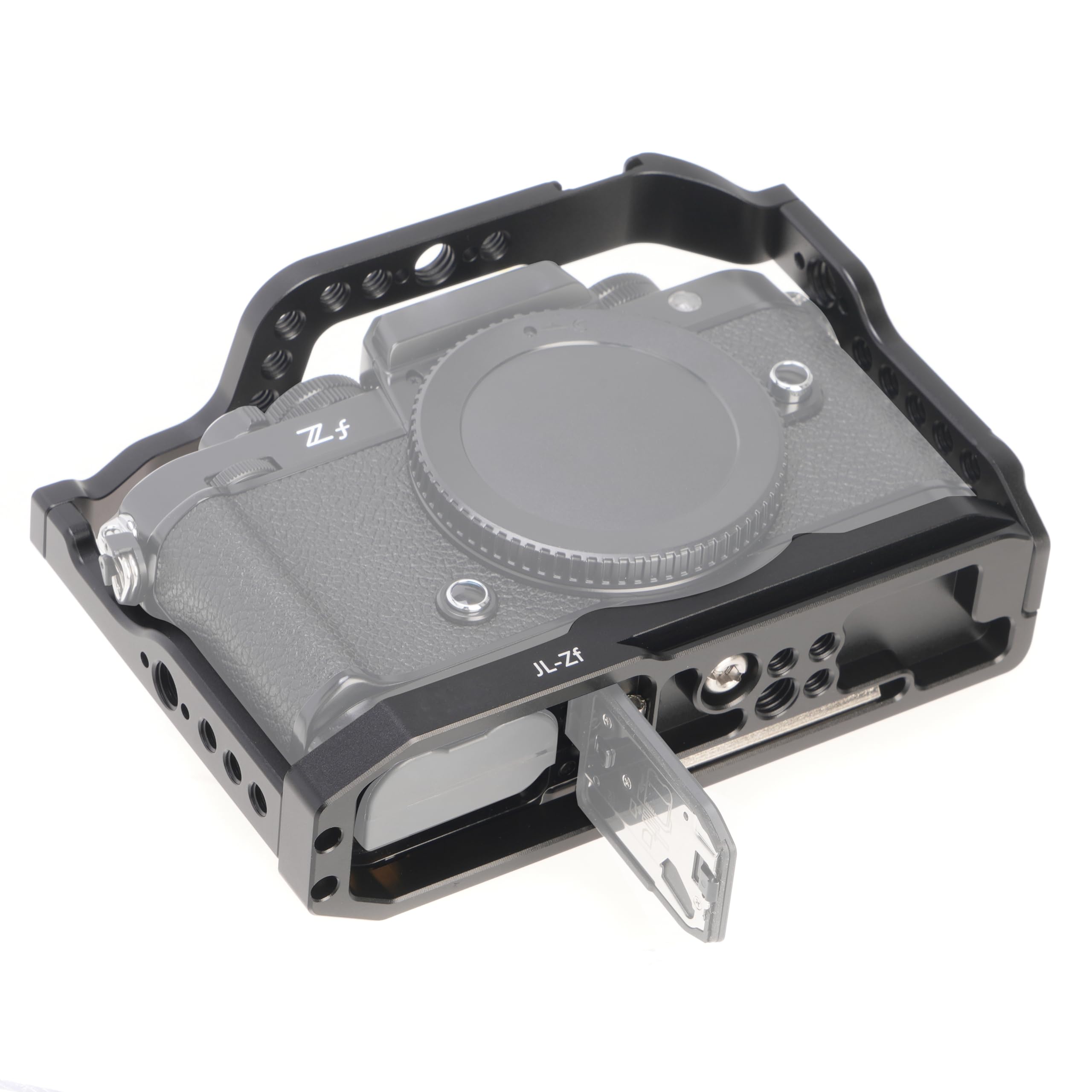 Fotga Zf - Gabbia per fotocamera + maniglia superiore per Nikon Zf Mirrorless Camera Vlog Video Shooting Film Making con 1/4"-20 3/8"-16 fori Cold Shoe Mount, maniglia Arri Locating Hole,Camera