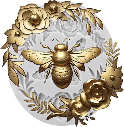 Lingzhi Molde de fondant de abeja, moldes de silicona para decoración de pasteles, decoración de cupcakes, caramelo de chocolate, azúcar, pasta de