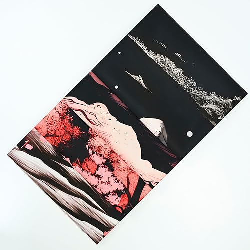 Miniatura 7 de Uspring Tapiz de bosque de montaña, tapiz de anime japonés, tapiz de árbol de fantasía, paisaje natural, tapiz estético de luna y estrellas, tapiz