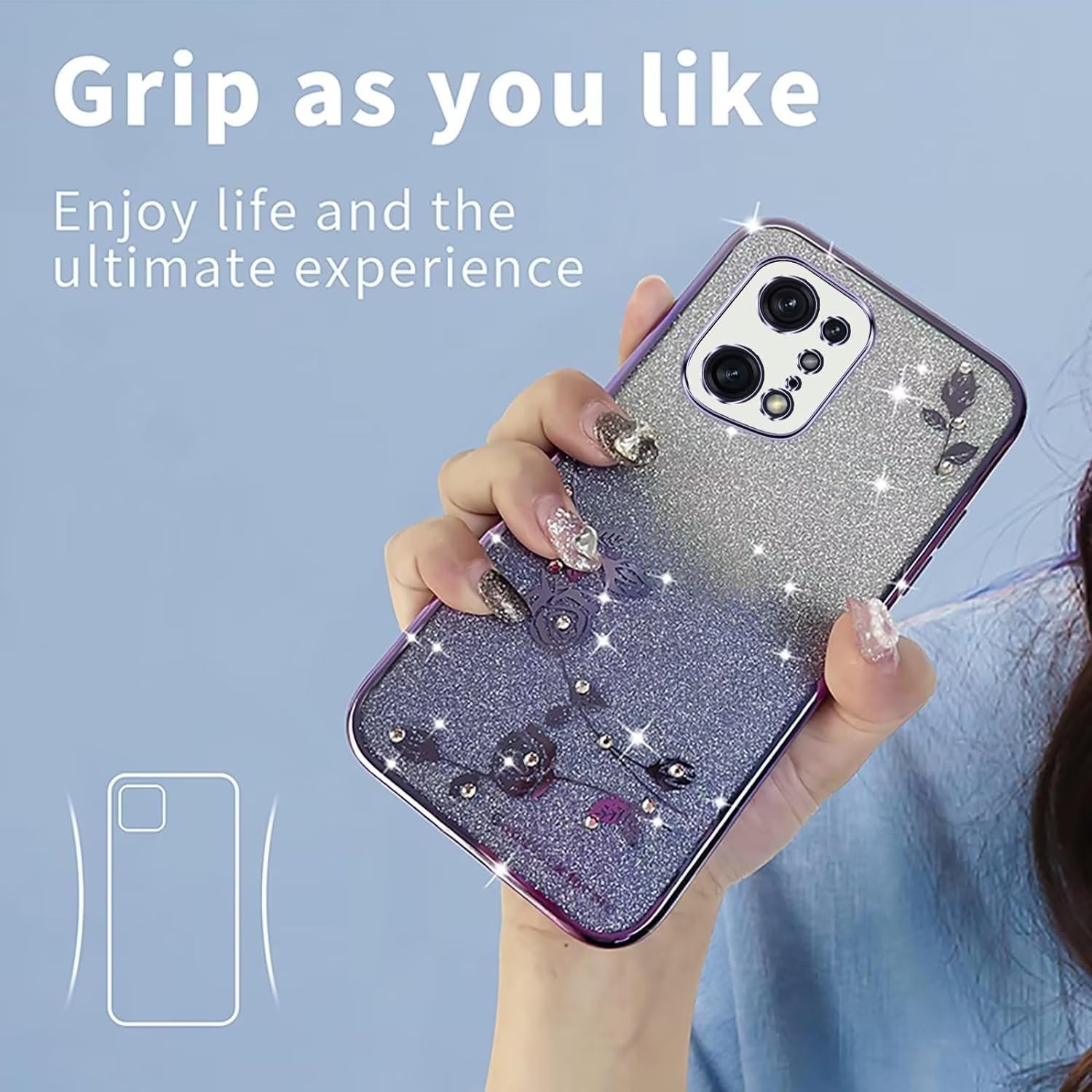 Custodia per OPPO Find X5 Pro Sottile Rosa, Setosa al Tatto per OPPO Find X5 Pro Cover Silicone Morbido Antiurto Case Carino Anti-impronta Estetica (Camelia Rossa