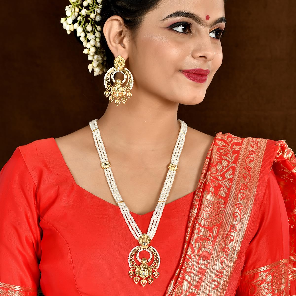 Aradhana Prabhisha Long Necklace Set, Elegant Design