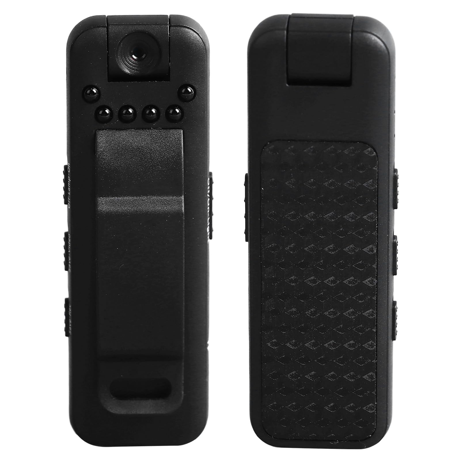 Dpofirs Videocamera Tascabile per Esterni, Videoregistratore Portatile per Visione Notturna con Clip Posteriore, Mini Telecamera di Sicurezza per la Casa, Batteria da 400 MAh