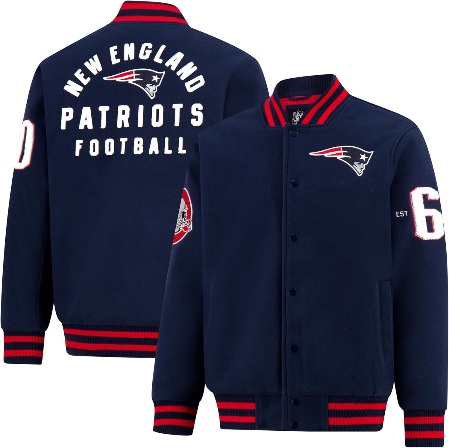 Ultra Game Mens NFL Official Classic Varsity Coaches Jacket Coat