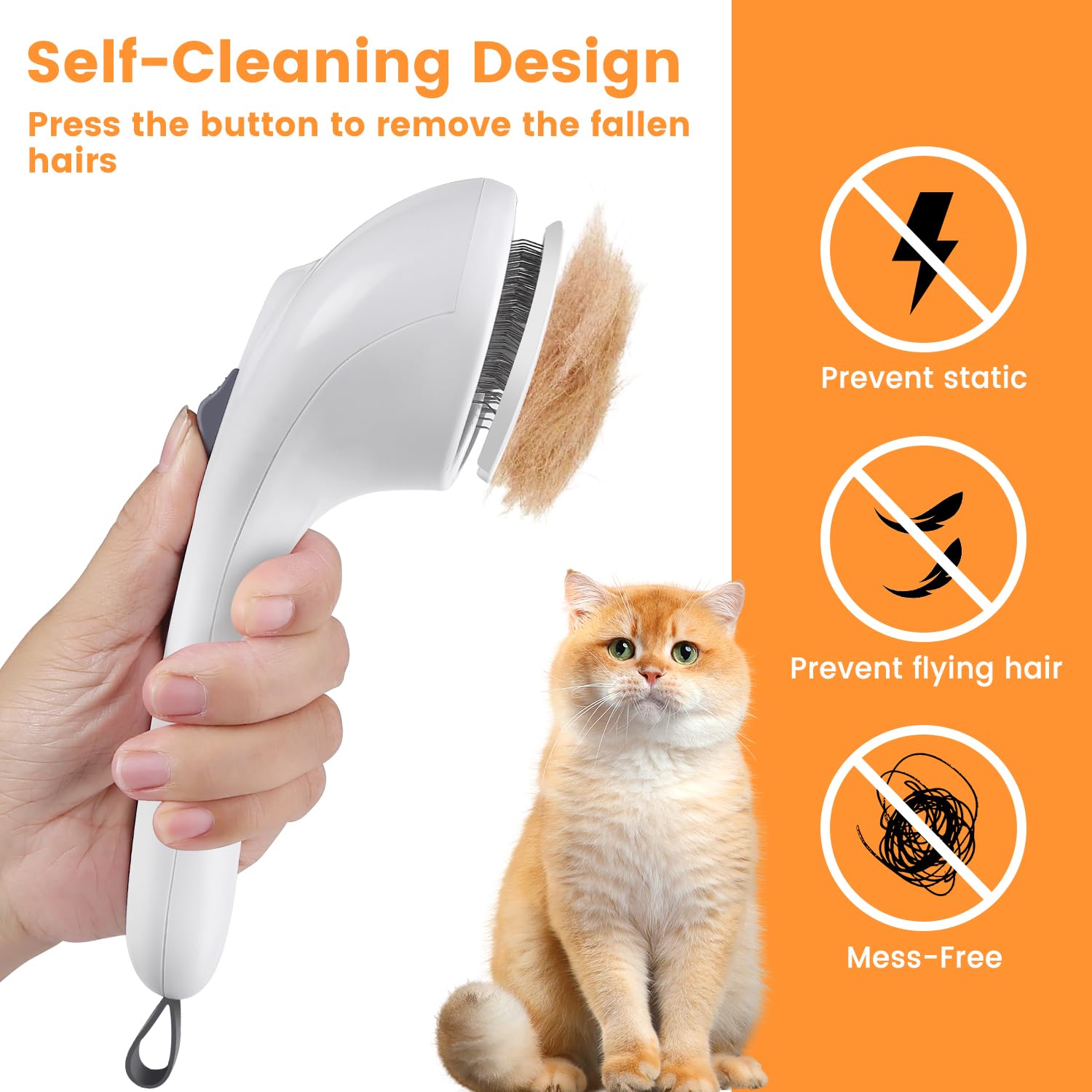 4-in-1 Cat Steam Brush 2025 New - Pet Grooming Steam Comb For Cats & Dogs, Multifunctional Hair Removal, Detangling & Massage Tool (Khaki)