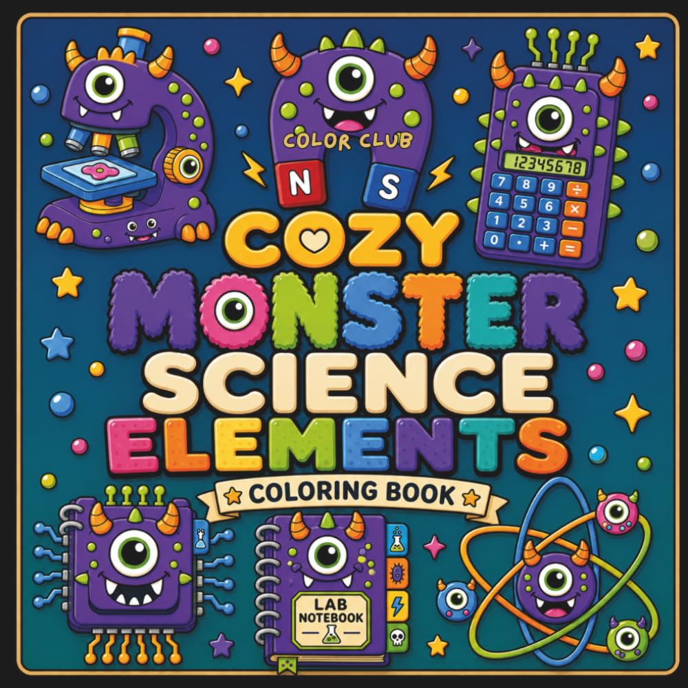 Cozy Science Elements: Bold and Easy Coloring Book