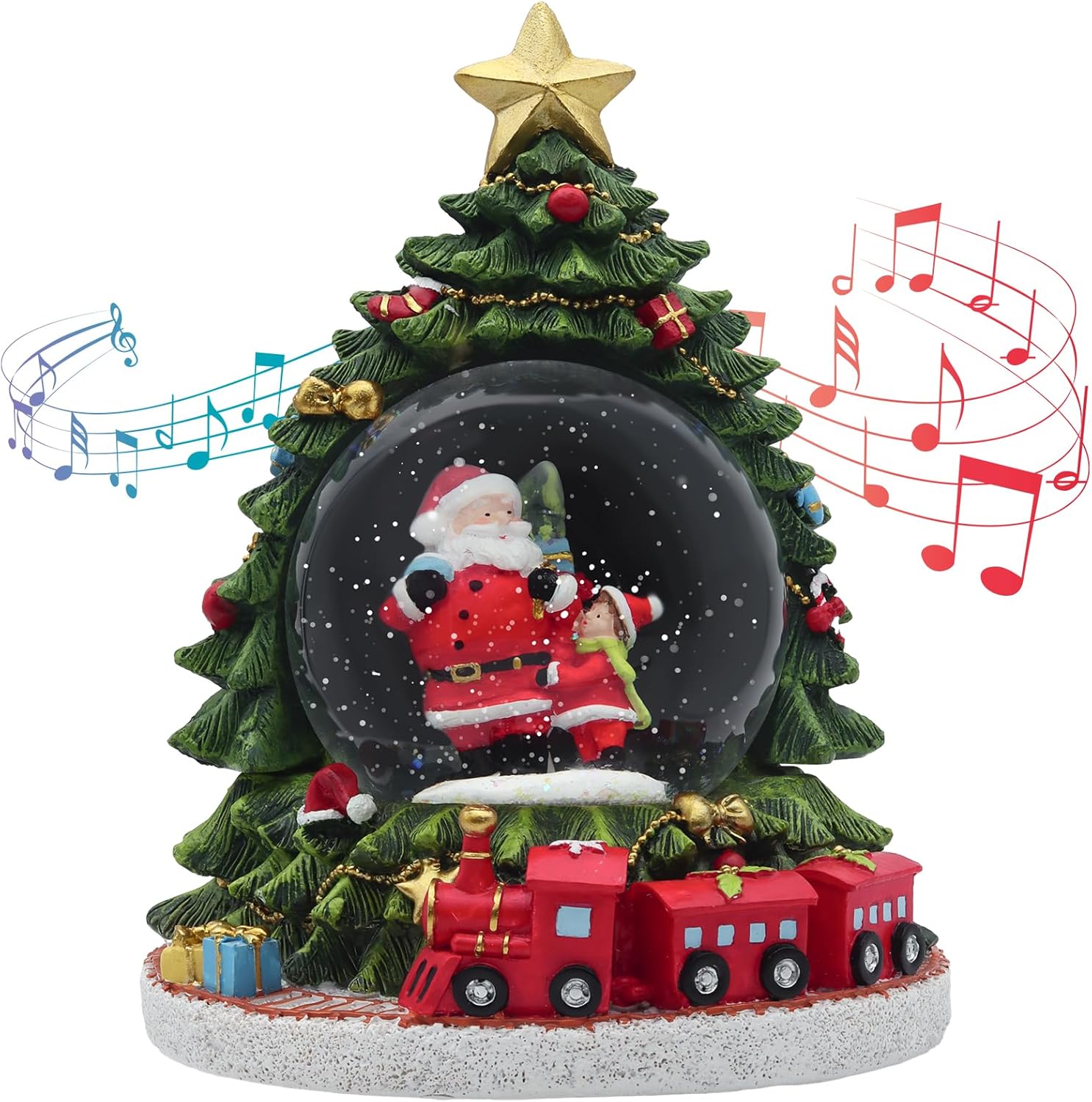 YULISKY Christmas Snow Globe,Musical Water Globe with 8