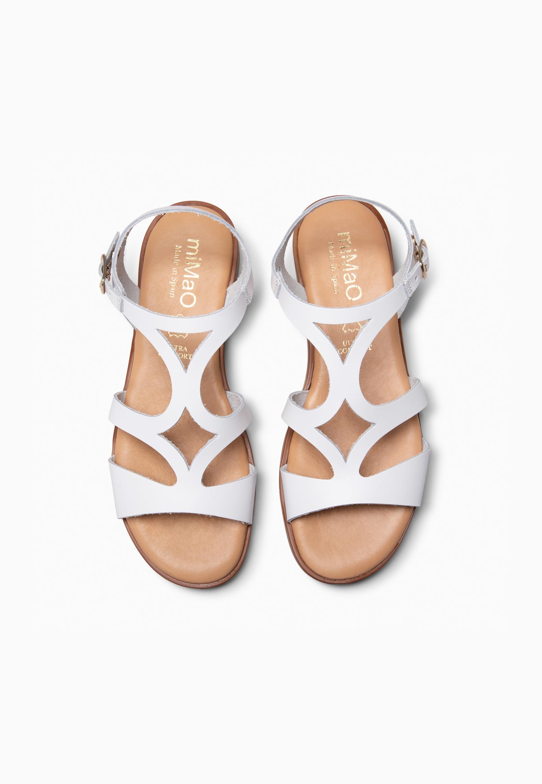 miMaO. Sandalias Planas de Piel. Fabricadas en España