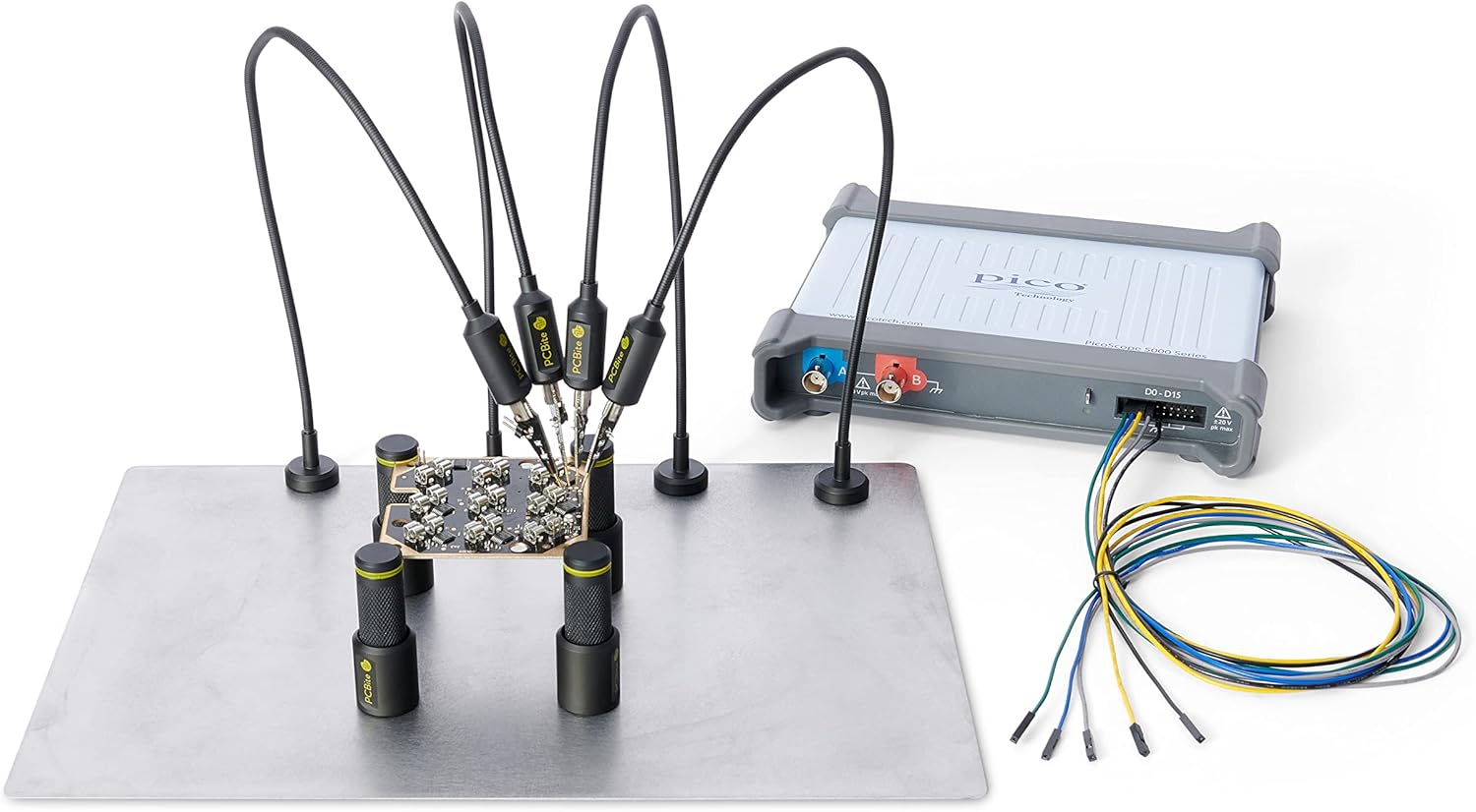 kit with 4x SP10 probes and test wires PCBite Probe Kit | Third Hand Tool | Rework Station | Helping Hands Soldering | Circuit Board Soldering Kit