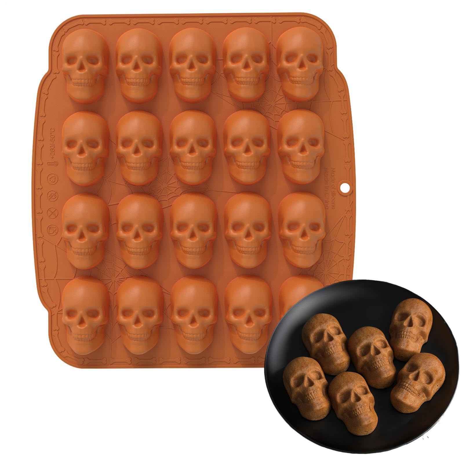 Stampo a Forma di Teschio Halloween Pasticceria Torta Cioccolato Dessert | Stampo Da Caramelle A Teschio Per uso domestico, cucina, forno, pasticceria, panetteria, ristoranti e caffè