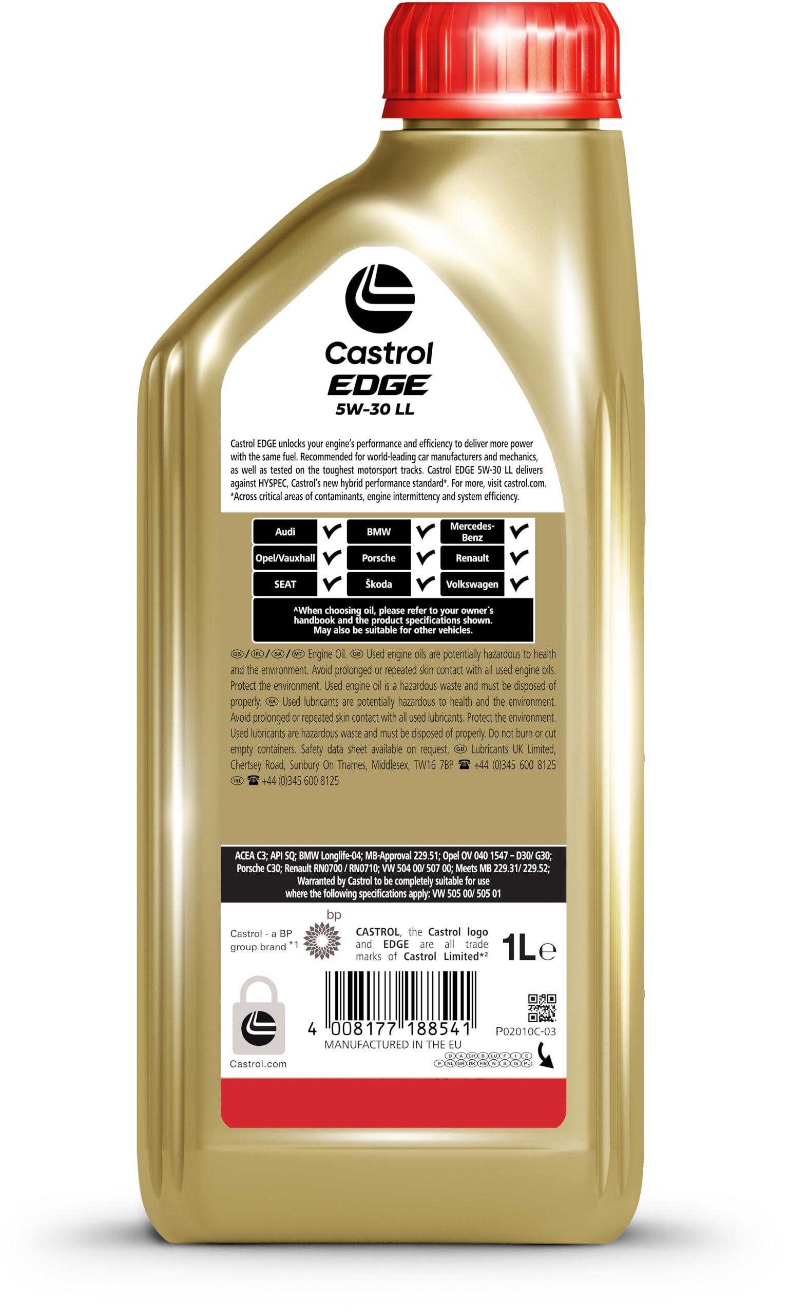Castrol EDGE 5W-30 LL Motoröl, 1L – Ansicht 4