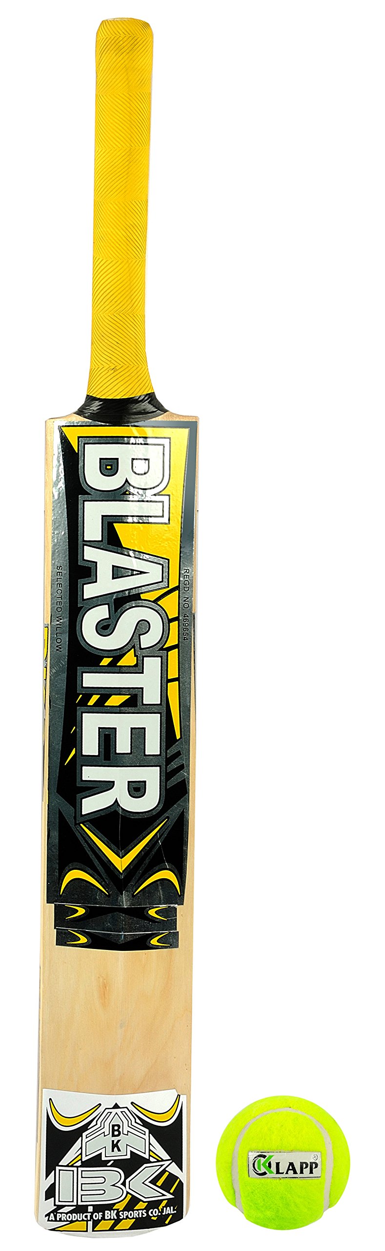 BK Blaster Popular Willow Size 7 Cricket Bat with Klapp Cricket Tennis Ball(Size 7) (Yellow) (B071LJ43ZK) Amazon Price History, Amazon Price Tracker